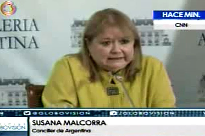 La ministra de Relaciones Exteriores argentina, Susana Malcorra.