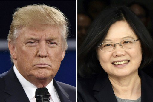 Donald Trump  y la presidenta de Taiwan, Tsai Ing-wen