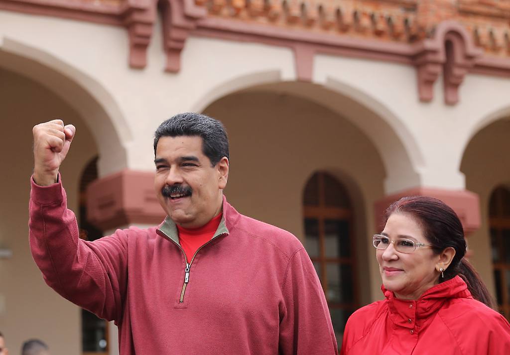 Presidente Nicolás Maduro junto a la Primera Combatiente, Cilia Flores.