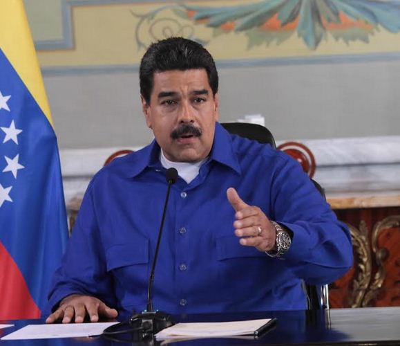 El presidente Maduro desde el Palacio de Miraflores