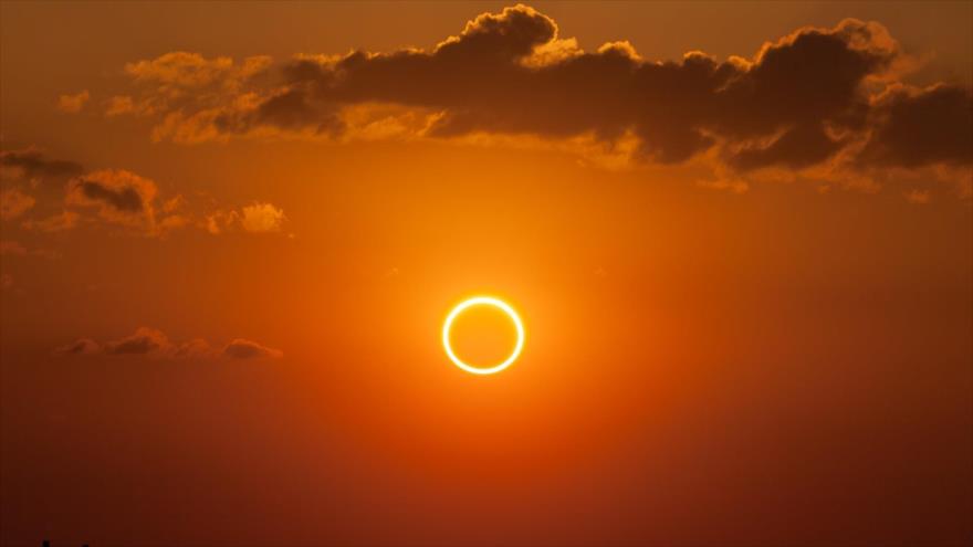 Eclipse solar fotografiado desde Bandar Lampung, en 2009 Indonesia
