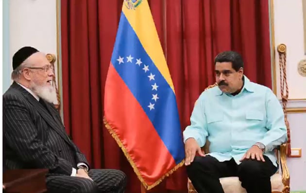 El Rabino Isaac Cohen y el presidente Maduro