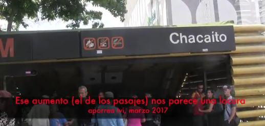 No al aumento del pasaje