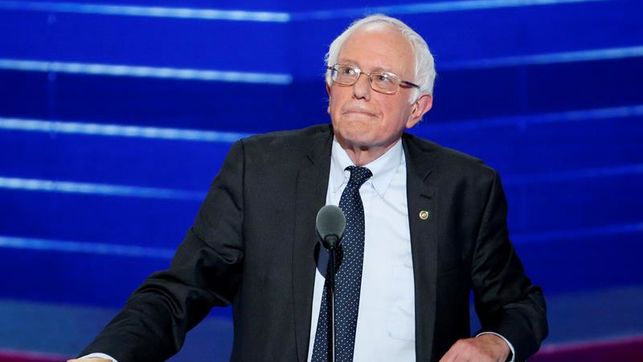 Bernie Sanders, durante la primera jornada de la Convención Nacional Demócrata