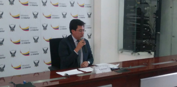 El Viceministro del Interior de Ecuador, Diego Fuentes