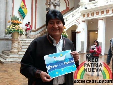Evo Morales se suma a campaña en Twitter. #MarParaBolivia