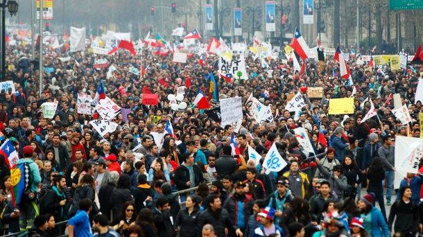Marcha en Chile contra las AFP