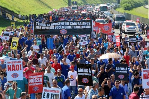 Brasil se moviliza en protesta contra reformas del gobierno interino de Michel Temer.