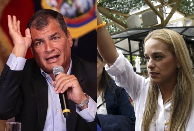 traer extranjeros para que se inmiscuyan en las elecciones ecuatorianas… ¡Qué vergüenza! ¿Qué, nos cree colonia?, ¿Se cree virreina?”, manifestó el mandatario.