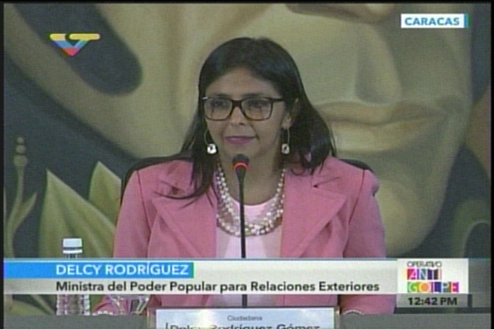 La canciller de Venezuela, Delcy Rodríguez