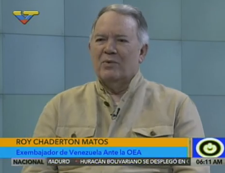 El diplomático Roy Chaderton Matos, exembajador de Venezuela en la Organización de Estados Americanos (OEA).
