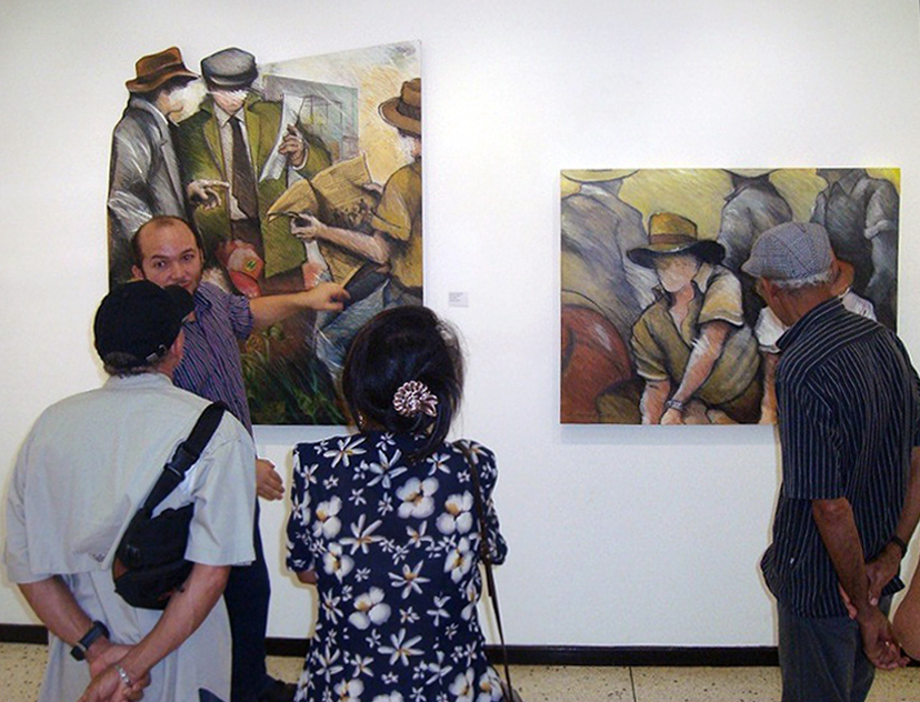 Público asistente durante la apertura de la exposición de Arte "Reflexiones del ser" en la sede Pdvsa La Estancia Paraguaná.