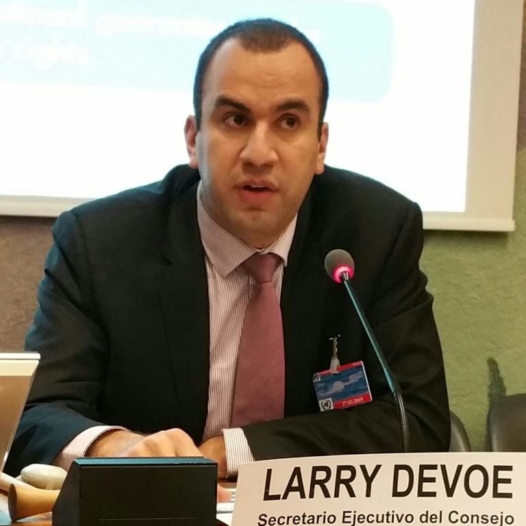 El secretario ejecutivo del Consejo Nacional de Derechos Humanos, Larry Devoe.