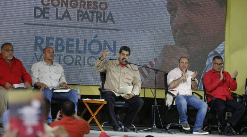 El presidente Nicolás Maduro desde la plaza Bicentenario del Palacio de Miraflores