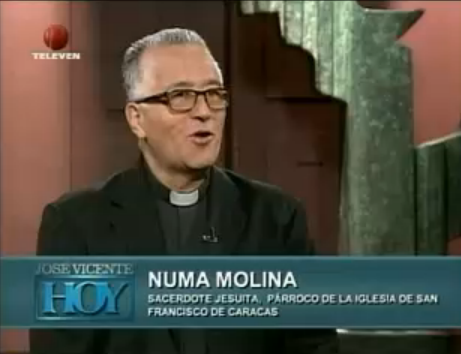 Padre Numa Molina, párroco de la Iglesia San Francisco de Caracas.