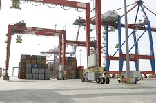 El terminal especial de grúas porta-contenedores del Puerto de La Guaira, en el estado Vargas