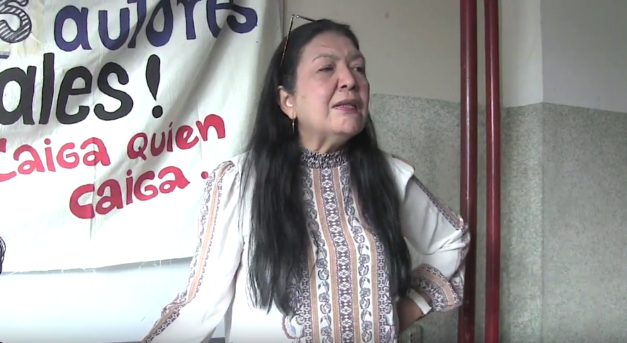 Soraya Suárez en el conversatorio sobre Sabino Romero, a 4 años de su asesinato
