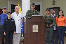 El comandante de la Región Estratégica de Defensa Integral Los Andes (Redi-Andes), M/G José Temístocles Morantes Torres, dando declaraciones