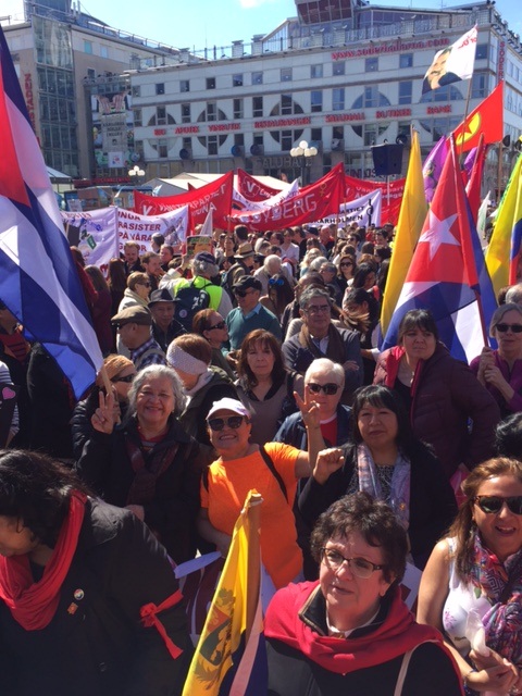 Marcha del 1 de mayo en Estocolmo apoyó a Venezuela