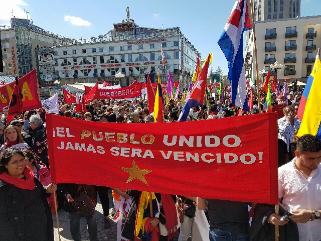Marcha del 1 de mayo en Estocolmo apoyó a Venezuela