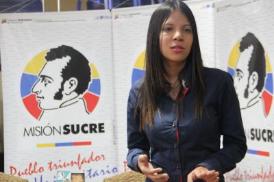 La presidenta de la Fundación Misión Sucre, Libertad Velasco.