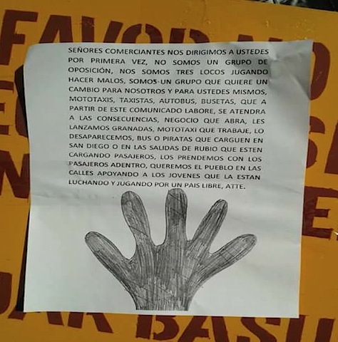 Amenazas al estilo paramilitarista en Táchira