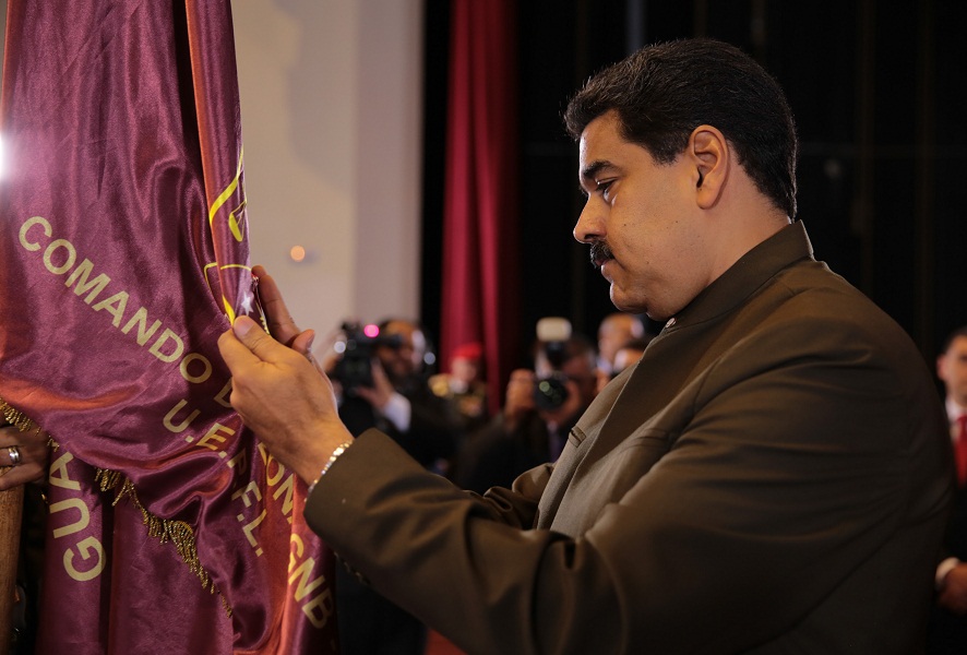 Presidente Maduro durante los ascensos de la Guardia de Honor
