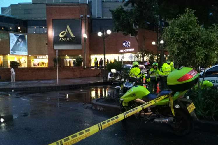 Explosión en el Centro Andino en Bogotá