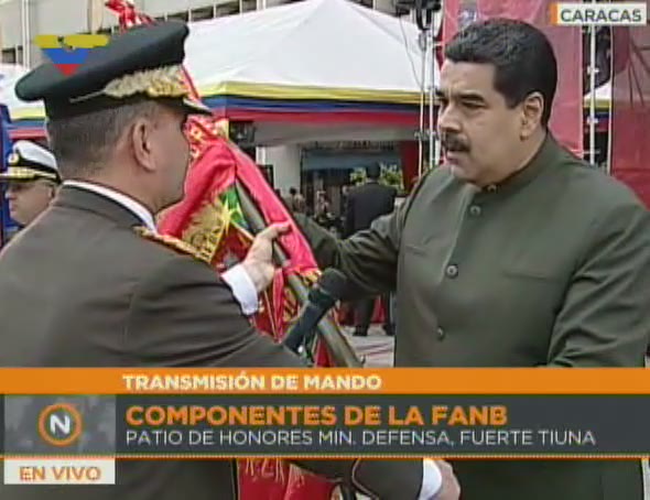 El presidente Maduro  la transmisión de mando de los nuevos Comandantes de Componentes de la FANB