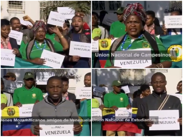 Jóvenes, estudiantes y campesinos del país africano salieron a las calles para expresar su apoyo al Gobierno Bolivariano