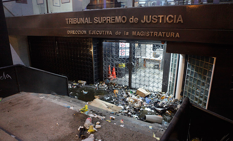 Daños ocasionados la Dirección Ejecutiva de la Magistratura en Chacao, Caracas