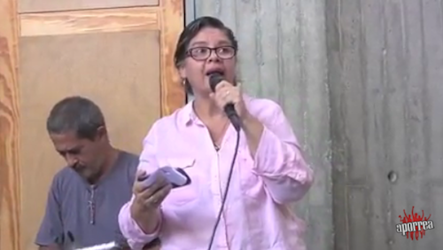 Morela Alvarado del Instituto de Investigaciones de la Comunicación de la Universidad Central de Venezuela, el ININCO, fue la encargada del cierre del foro Democracia y Comunicación