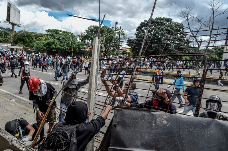 El municipio Chacao de Caracas fue el epicentro de una jornada llena de caos y destrozos.