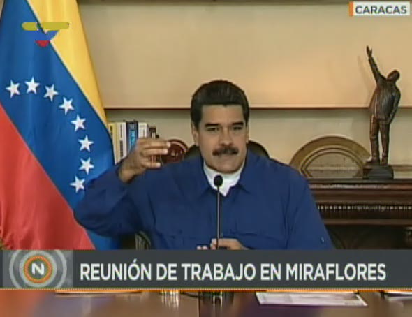 El Presidente Maduro en reunión de trabajo con Comisión para la Asamblea Nacional Constituyente en el Palacio de Miraflores, Caracas