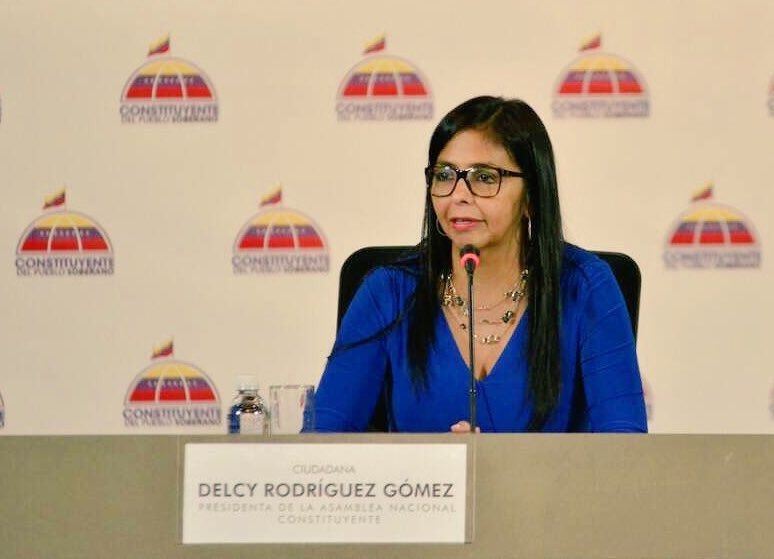 Delcy Rodríguez, presidenta de la ANC