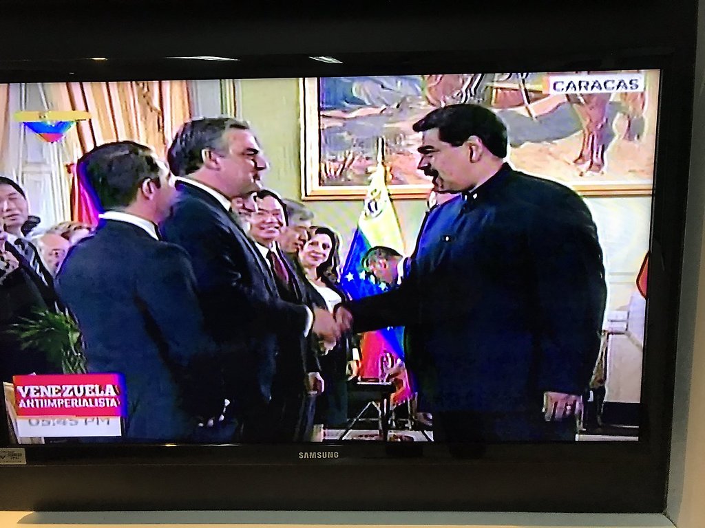 Presidente Maduro en el acto de entrega de credenciales de jefes de misiones diplomáticas en Venezuela, en el Palacio de Miraflores
