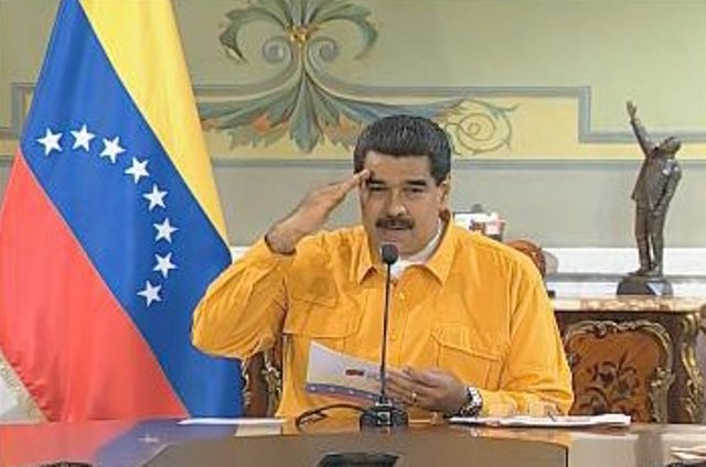 El presidente Maduro desde el Palacio de Miraflores, en Caracas
