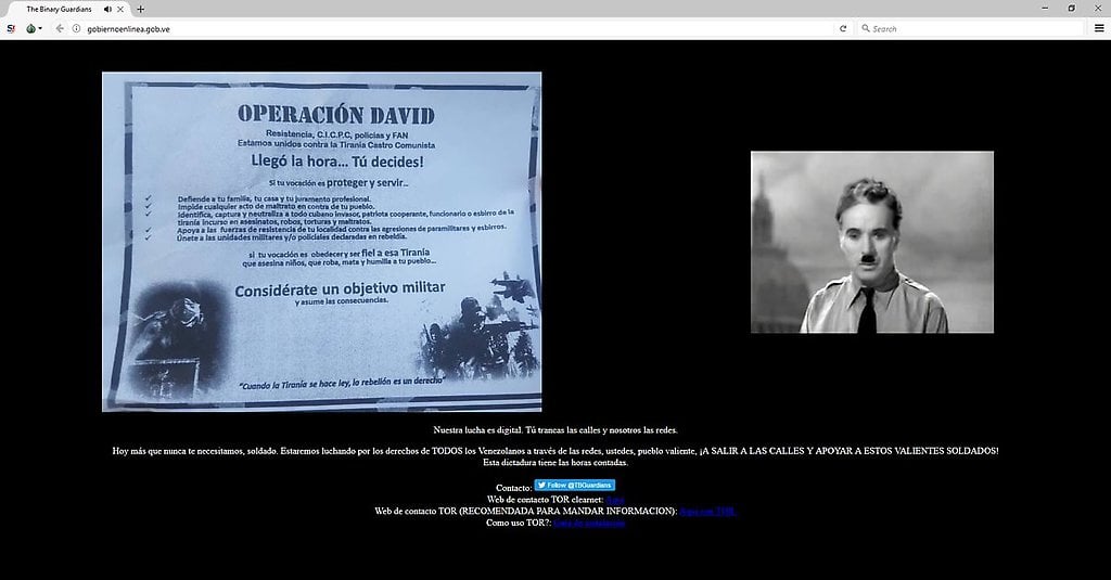 "Operación David" utiliza la imagen del artista comunista Charles Chaplin