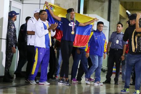 Yulimar Rojas a su llegada a Venezuela