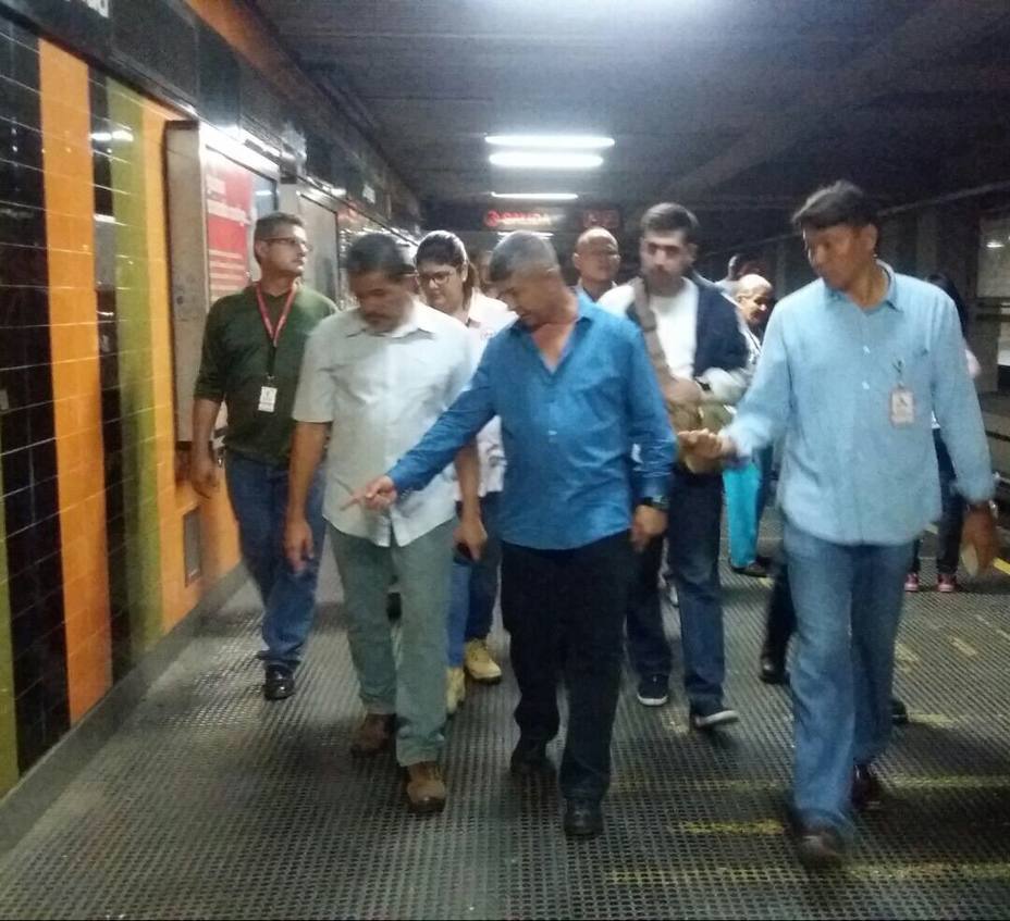 Inspección realizada a las instalaciones del Metro de Caracas por su nuevo presidente M-G César Vega