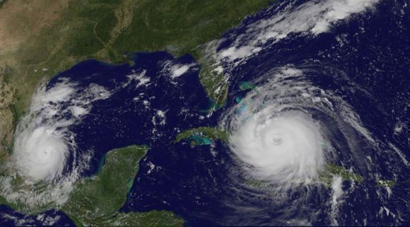 Imagen del huracán Irma sobre Cuba
