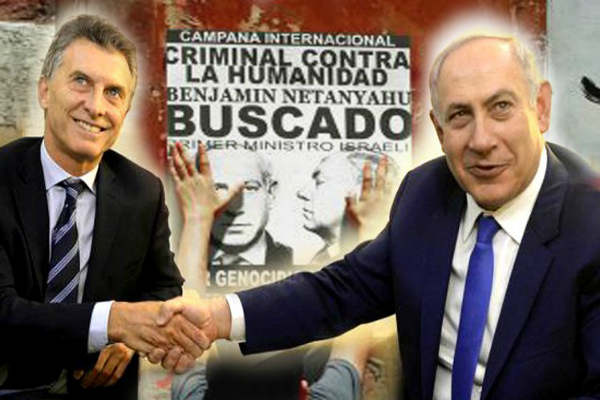 Macri sonríe con el genocida Netanyahu. 