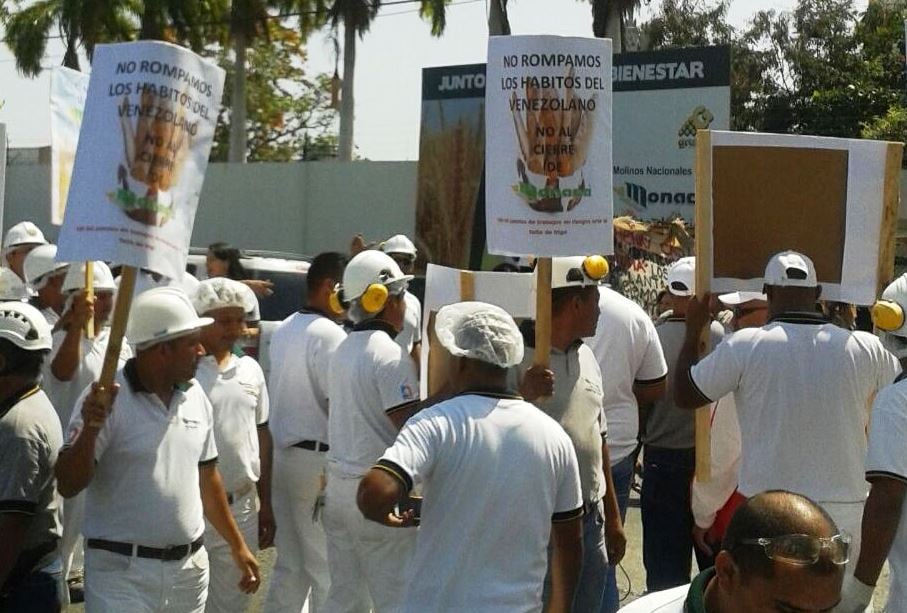 Protesta de trabajadores de Monaca Cumaná