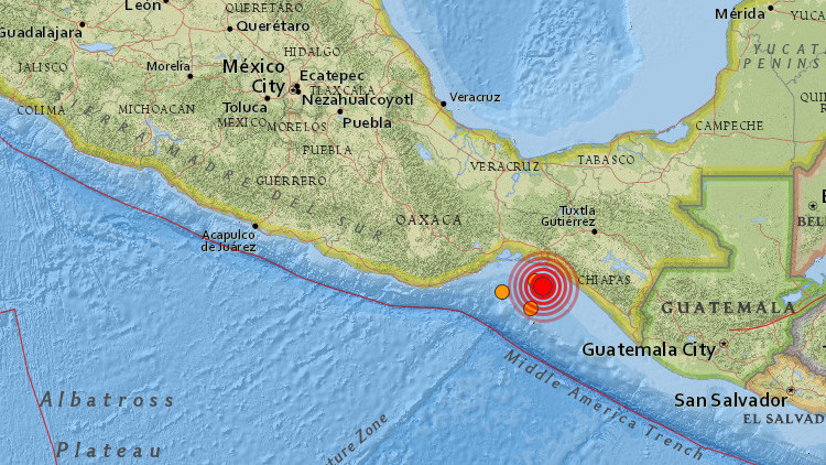 El sismo se ha localizado a 48 kilómetros de Paredón, en el Golfo de Tehuantepec.
