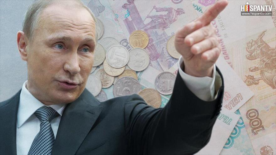 El presidente ruso, Vladímir Putin, ordena sustituir el dólar estadounidense con el rublo en el comercio interno