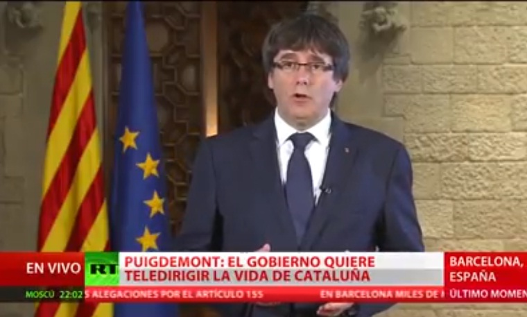 El presidente de la Generalidad de Cataluña, Carles Puigdemont