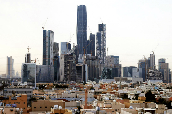 Vista del distrito financiero de Riad.