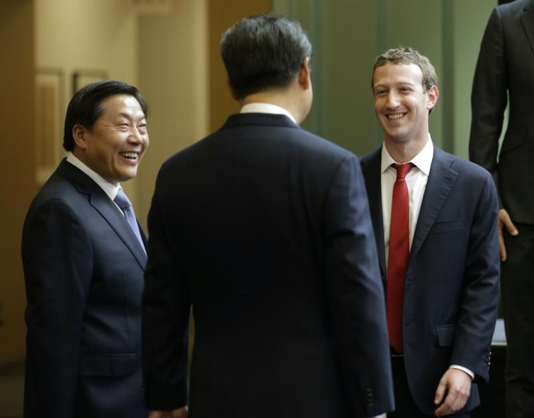 Mark Zuckerberg con el presidente chino Xi Jinping