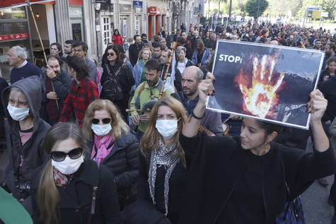 Marchas por los incendios en Galicia