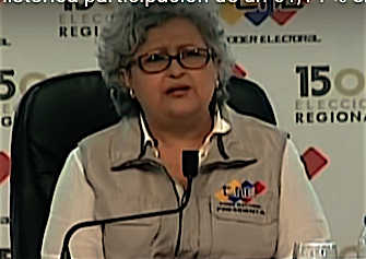 Presidenta del CNE, Tibisay Lucena